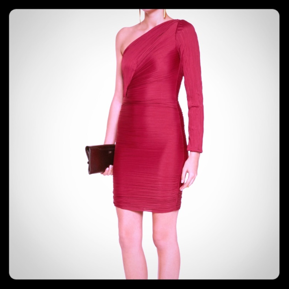 Halston heritage one shoulder dress